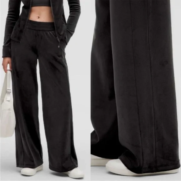Lululemon Scuba Mid Rise Wide Leg Pant | Size: M | Black - Picture 1 of 6